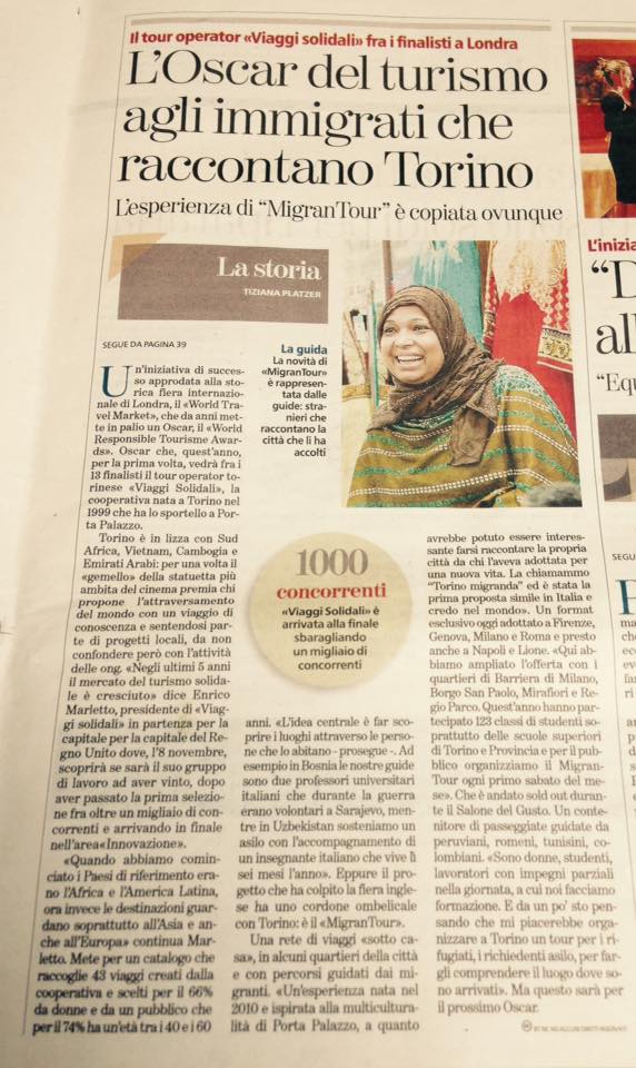 Migrantour finalista a World Responsible Tourism Award 2016!