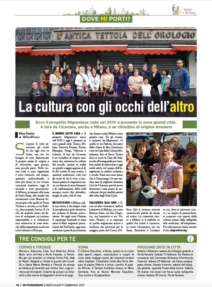 Con Migrantour la cultura con gli occhi dell’altro
